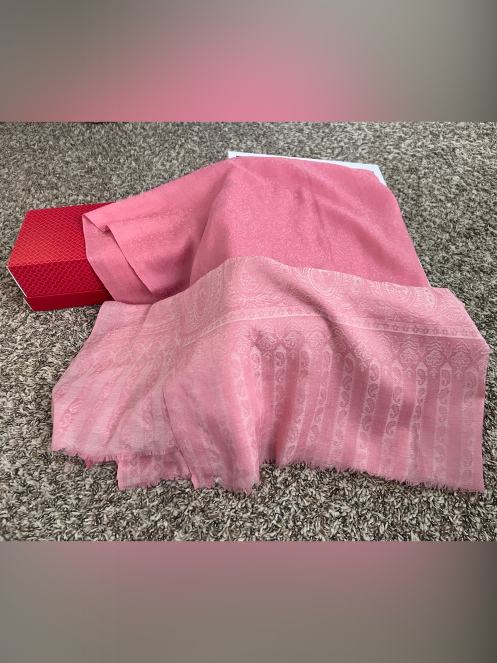 Elegant pink pashmina - extra sized to use as a shawl, top, cover, or scarf